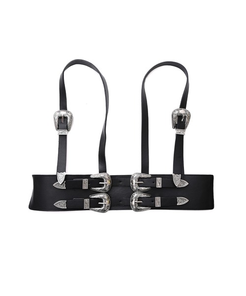 Narcissus(ナルシス)の「【RagsUnite】メタルハーネスベルト(ベルト・レディース・ブラック・FREE)」の3枚目の写真