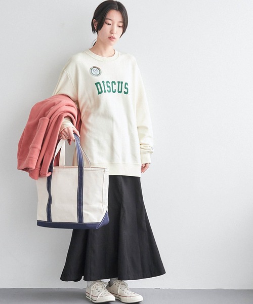 DISCUS ATHLETIC(ディスカス アスレチック)の「DISCUS ATHLETIC/ディスカス アスレチック USAコットンカレッジプリントスウェットプルオーバー(スウェット・レディース・ネイビー/ライトブルー/アイボリー/ブラック/グリーン系/オフホワイト・M/L)」の11枚目の写真