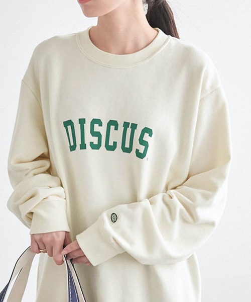 DISCUS ATHLETIC(ディスカス アスレチック)の「DISCUS ATHLETIC/ディスカス アスレチック USAコットンカレッジプリントスウェットプルオーバー(スウェット・レディース・ネイビー/ライトブルー/アイボリー/ブラック/グリーン系/オフホワイト・M/L)」の7枚目の写真