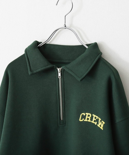 ZIP FIVE(ジップファイブ)の「【ZIP FIVE】11oz ヘビーウェイトハーフジップフロント刺繍ロゴスウェット(スウェット・メンズ・杢グレー/ダークグリーン/ネイビー/アイボリー/ブラック・LARGE/X-LARGE/MEDIUM)」の6枚目の写真