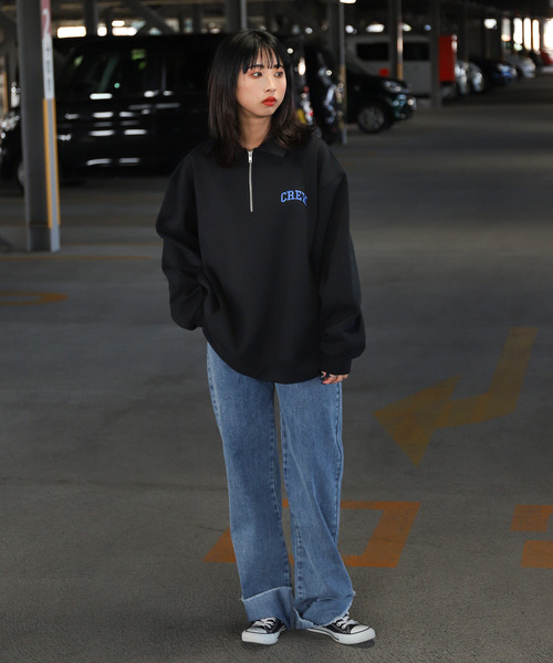 ZIP FIVE(ジップファイブ)の「【ZIP FIVE】11oz ヘビーウェイトハーフジップフロント刺繍ロゴスウェット(スウェット・メンズ・杢グレー/ダークグリーン/ネイビー/アイボリー/ブラック・LARGE/X-LARGE/MEDIUM)」の17枚目の写真