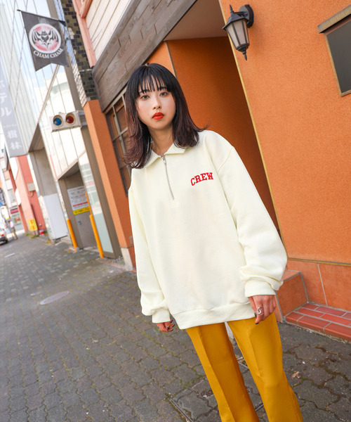 ZIP FIVE(ジップファイブ)の「【ZIP FIVE】11oz ヘビーウェイトハーフジップフロント刺繍ロゴスウェット(スウェット・メンズ・杢グレー/ダークグリーン/ネイビー/アイボリー/ブラック・LARGE/X-LARGE/MEDIUM)」の14枚目の写真