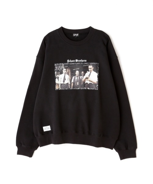 schott（ショット）の「【WEB LIMITED】Schott/ショット/CREW SWEAT PHOTO/クルースウェット フォト（スウェット・メンズ・ブラック/ブルー/ゴールド/ブルーグレー・XX-LARGE/MEDIUM/LARGE/X-LARGE）」の5枚目の写真