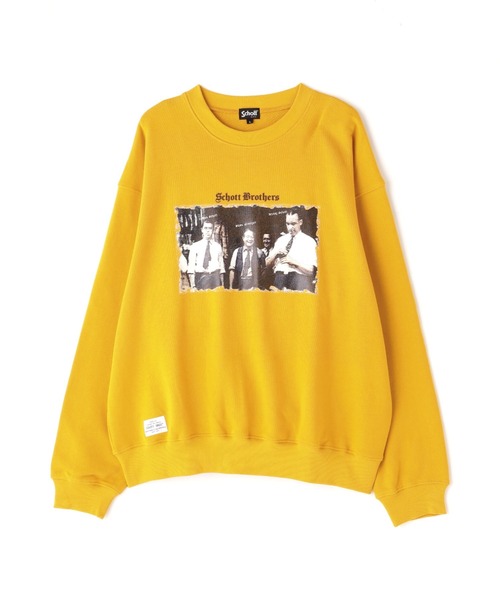 schott（ショット）の「【WEB LIMITED】Schott/ショット/CREW SWEAT PHOTO/クルースウェット フォト（スウェット・メンズ・ブラック/ブルー/ゴールド/ブルーグレー・XX-LARGE/MEDIUM/LARGE/X-LARGE）」の8枚目の写真