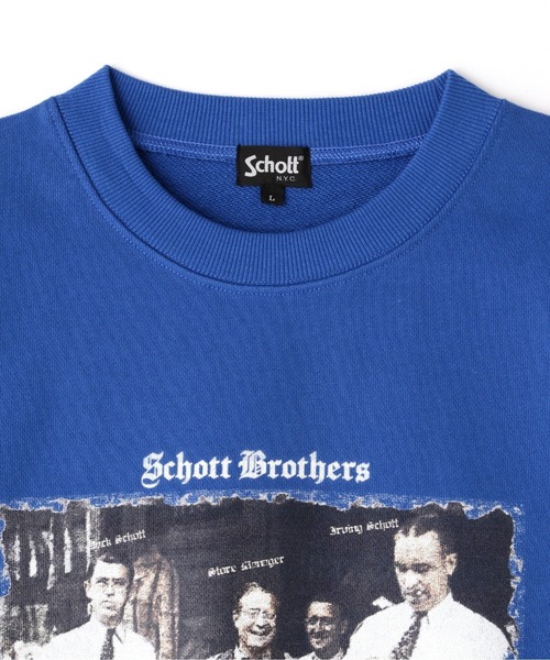 schott（ショット）の「【WEB LIMITED】Schott/ショット/CREW SWEAT PHOTO/クルースウェット フォト（スウェット・メンズ・ブラック/ブルー/ゴールド/ブルーグレー・XX-LARGE/MEDIUM/LARGE/X-LARGE）」の16枚目の写真