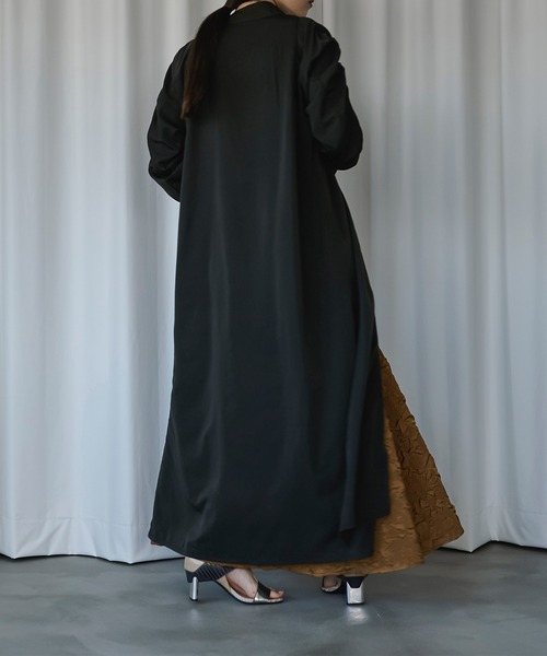 Ezick（エジック）の「DRAWストリングシャツワンピース（シャツワンピース・レディース・ブラック/ベージュ・FREE）」の18枚目の写真