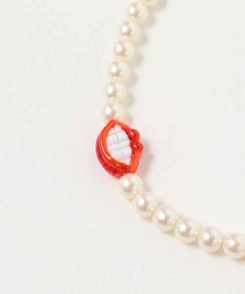 Ray BEAMS（レイビームス）の「LOTUS PINK / LAMPWORK GLASS & PEARL ネックレス（ネックレス・レディース・その他/その他1・ONE SIZE）」の3枚目の写真
