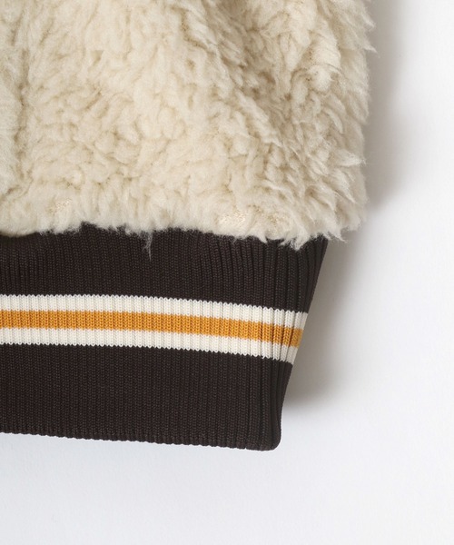 CONVERSE（コンバース）の「CONVERSE/コンバース ワンポイントロゴ刺繍 ボア オーバーサイズ ハーフジップ パーカー レディース メンズ フーディー（パーカー・レディース・オフホワイト/ブルー/グリーン/ブラック・M/L/LL）」の9枚目の写真