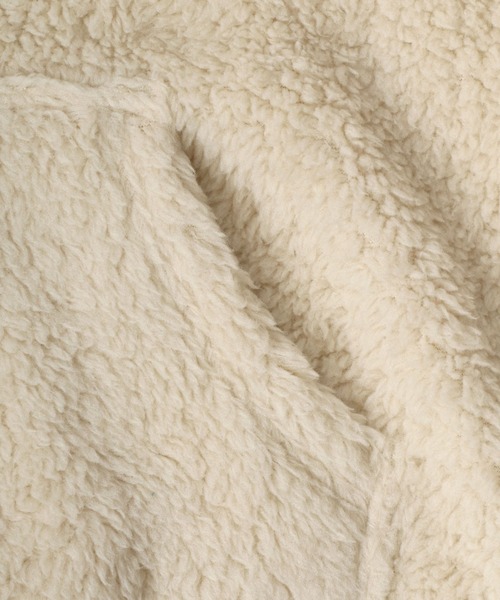 CONVERSE（コンバース）の「CONVERSE/コンバース ワンポイントロゴ刺繍 ボア オーバーサイズ ハーフジップ パーカー レディース メンズ フーディー（パーカー・レディース・オフホワイト/ブルー/グリーン/ブラック・M/L/LL）」の11枚目の写真