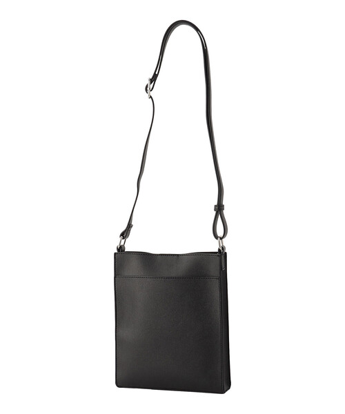 Purple&Yellow（パープルアンドイエロー）の「フェイクレザー ミニショルダーバッグ（ショルダーバッグ・メンズ・ブラック・FREE）」の2枚目の写真