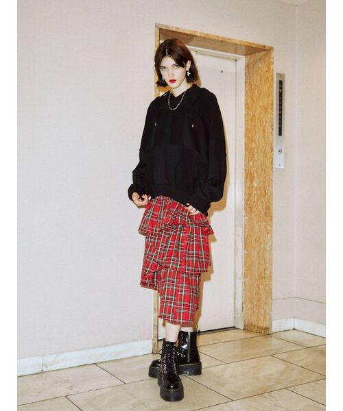 jouetie(ジュエティ)の「フリルティアードスカート(スカート・レディース・ブラック/レッド/グリーン・MEDIUM)」の9枚目の写真