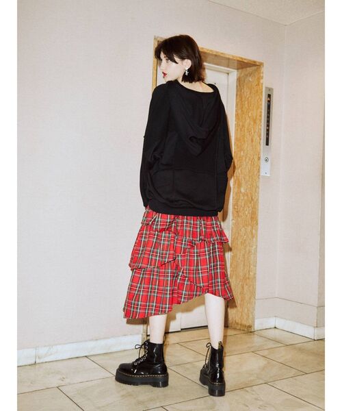 jouetie(ジュエティ)の「フリルティアードスカート(スカート・レディース・ブラック/レッド/グリーン・MEDIUM)」の11枚目の写真