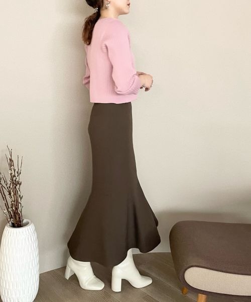 LOWRYS FARM(ローリーズファーム)の「2WAYクロップドカーディガン 165093(カーディガン/ボレロ・レディース・ブラック/ピンク/グリーン/オフホワイト/ホワイト系1・FREE)」の19枚目の写真