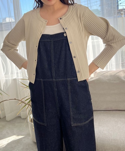 LOWRYS FARM(ローリーズファーム)の「2WAYクロップドカーディガン 165093(カーディガン/ボレロ・レディース・ブラック/ピンク/グリーン/オフホワイト/ホワイト系1・FREE)」の7枚目の写真