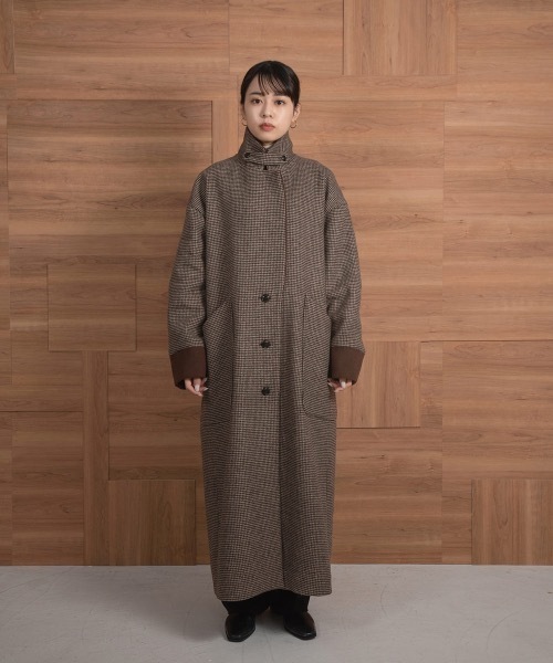 Amiur（エミレ）の「double face check coat（ダウンジャケット/コート・レディース・ブラウン・M/S）」の18枚目の写真