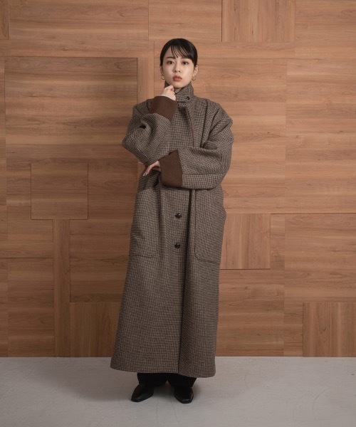 Amiur（エミレ）の「double face check coat（ダウンジャケット/コート・レディース・ブラウン・M/S）」の19枚目の写真