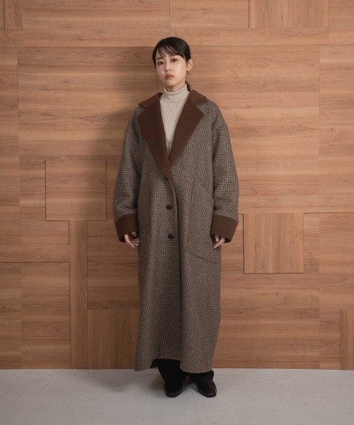 Amiur（エミレ）の「double face check coat（ダウンジャケット/コート・レディース・ブラウン・M/S）」の16枚目の写真