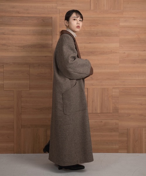 Amiur（エミレ）の「double face check coat（ダウンジャケット/コート・レディース・ブラウン・M/S）」の17枚目の写真