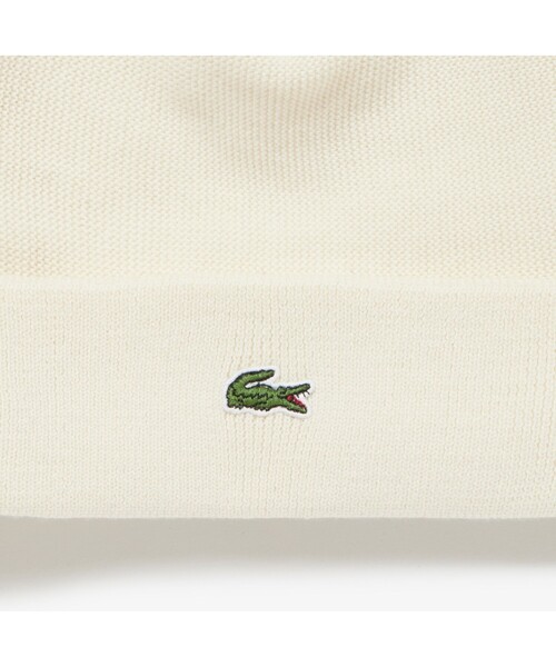 LACOSTE（ラコステ）の「クロックエンブレムニットキャップ（ニットキャップ/ビーニー・メンズ・ホワイト/オレンジ/ネイビー・FREE）」の6枚目の写真