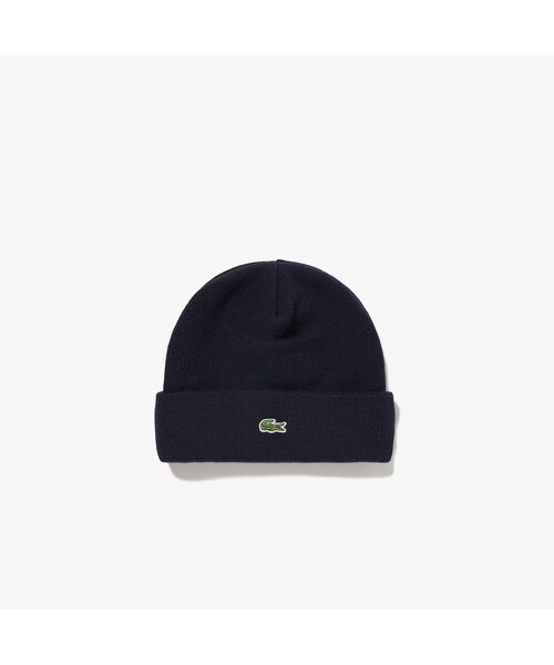 LACOSTE（ラコステ）の「クロックエンブレムニットキャップ（ニットキャップ/ビーニー・メンズ・ホワイト/オレンジ/ネイビー・FREE）」の5枚目の写真