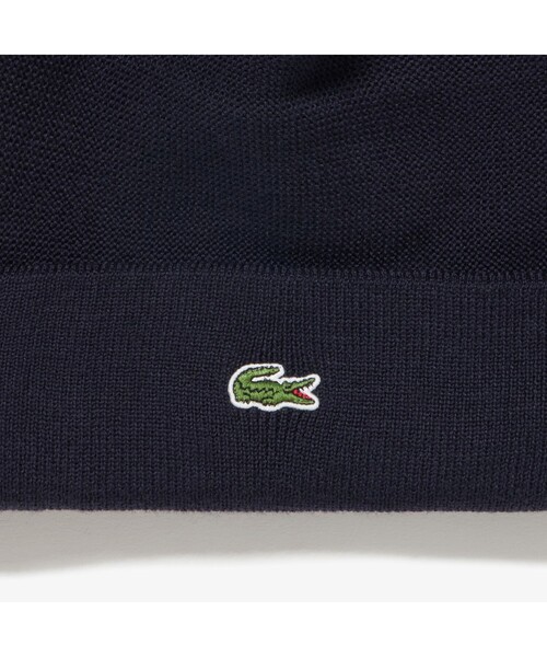 LACOSTE（ラコステ）の「クロックエンブレムニットキャップ（ニットキャップ/ビーニー・メンズ・ホワイト/オレンジ/ネイビー・FREE）」の10枚目の写真