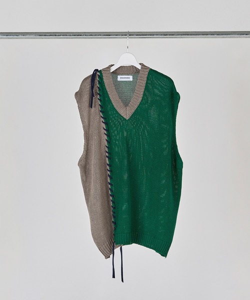 DISCOVERED ディスカバード / CROCHET NEEDLE KNIT VEST