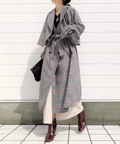 Q(キュー)の「3wayレイヤードトレンチコート(トレンチコート・レディース・チャコールグレー/ブラック系その他・MEDIUM)」の2枚目の写真