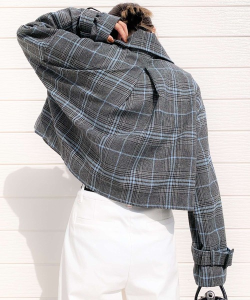 Q(キュー)の「3wayレイヤードトレンチコート(トレンチコート・レディース・チャコールグレー/ブラック系その他・MEDIUM)」の8枚目の写真