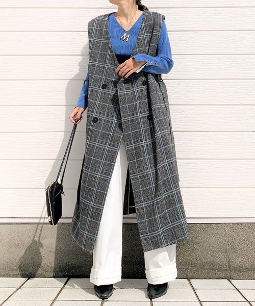 Q(キュー)の「3wayレイヤードトレンチコート(トレンチコート・レディース・チャコールグレー/ブラック系その他・MEDIUM)」の9枚目の写真