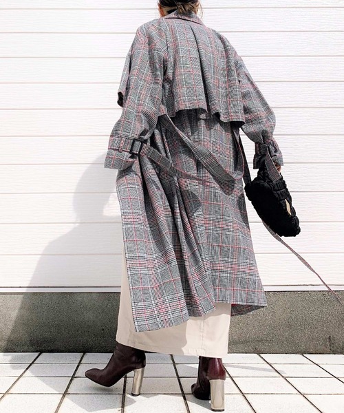 Q(キュー)の「3wayレイヤードトレンチコート(トレンチコート・レディース・チャコールグレー/ブラック系その他・MEDIUM)」の16枚目の写真