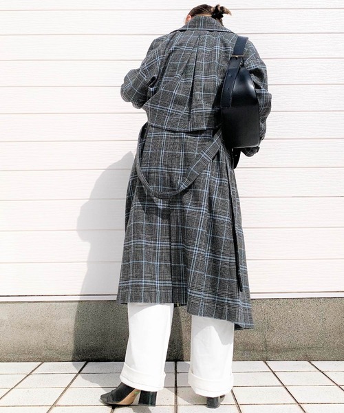 Q(キュー)の「3wayレイヤードトレンチコート(トレンチコート・レディース・チャコールグレー/ブラック系その他・MEDIUM)」の10枚目の写真