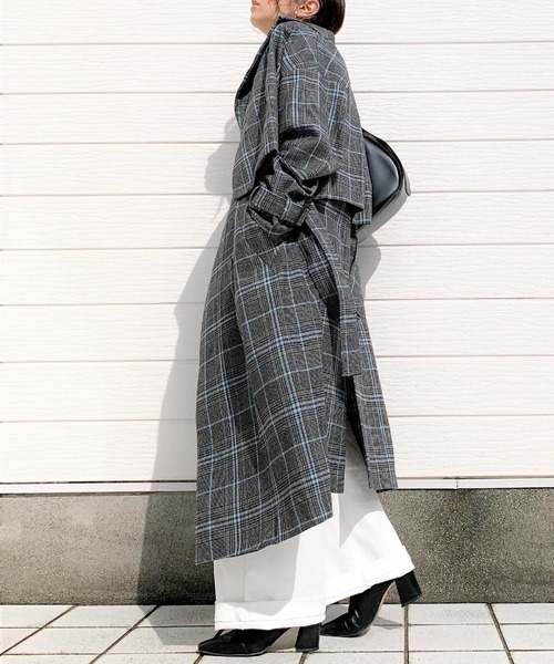 Q(キュー)の「3wayレイヤードトレンチコート(トレンチコート・レディース・チャコールグレー/ブラック系その他・MEDIUM)」の12枚目の写真