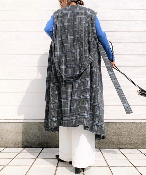 Q(キュー)の「3wayレイヤードトレンチコート(トレンチコート・レディース・チャコールグレー/ブラック系その他・MEDIUM)」の13枚目の写真