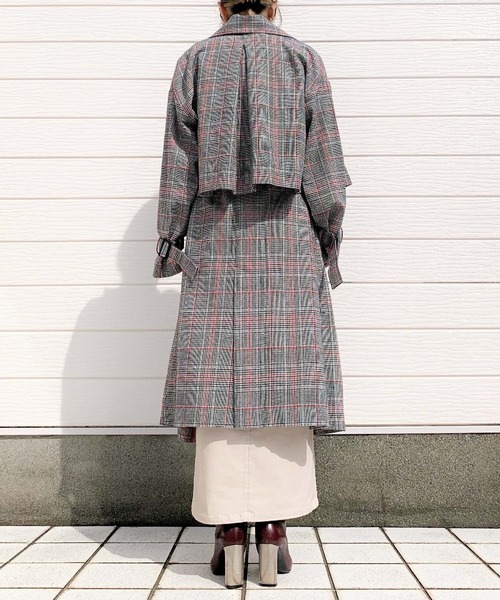 Q(キュー)の「3wayレイヤードトレンチコート(トレンチコート・レディース・チャコールグレー/ブラック系その他・MEDIUM)」の5枚目の写真