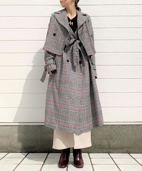 Q(キュー)の「3wayレイヤードトレンチコート(トレンチコート・レディース・チャコールグレー/ブラック系その他・MEDIUM)」の3枚目の写真