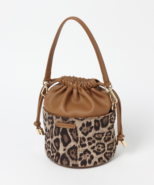 BARNYARDSTORM（バンヤードストーム）の「BARNYARDSTORM / 巾着コンビショルダー（ショルダーバッグ・レディース・ブラック/レオパード・FREE）」の15枚目の写真