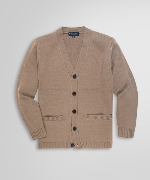 BROOKS BROTHERS（ブルックスブラザーズ）の「メリノウール ソリッド Vネックカーディガン（カーディガン/ボレロ・メンズ・グリーン/ベージュ/ブラック・SMALL/MEDIUM/LARGE）」の2枚目の写真