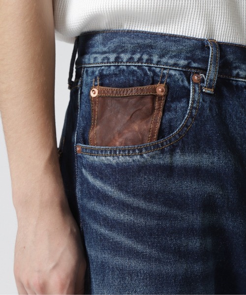 AVIREX（アヴィレックス）の「【直営店限定】LEATHER PATCH DENIM PANTS / レザー パッチ デニム パンツ / AVIREX / アヴィレックス（デニムパンツ・メンズ・その他35/その他4・34/36/32）」の10枚目の写真