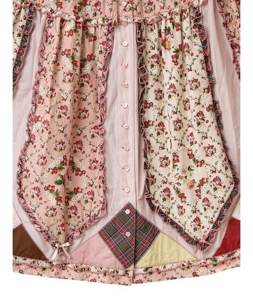 ピンクハウス・ベリーズブーケプリントパッチワークスカート 【公式通販】