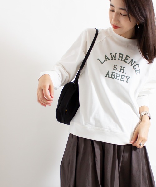 ALL ORDINARIES(オールオーディナリーズ)の「LAWRENCE 天竺ラグラン長袖Tシャツ(Tシャツ/カットソー・レディース・ライトグリーン/オフホワイト/ブラック・FREE)」の14枚目の写真