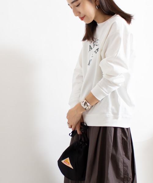 ALL ORDINARIES(オールオーディナリーズ)の「LAWRENCE 天竺ラグラン長袖Tシャツ(Tシャツ/カットソー・レディース・ライトグリーン/オフホワイト/ブラック・FREE)」の15枚目の写真