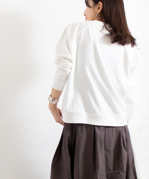 ALL ORDINARIES(オールオーディナリーズ)の「LAWRENCE 天竺ラグラン長袖Tシャツ(Tシャツ/カットソー・レディース・ライトグリーン/オフホワイト/ブラック・FREE)」の16枚目の写真