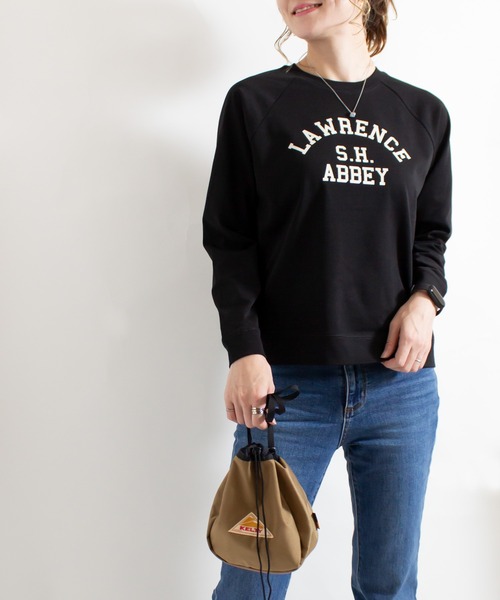 ALL ORDINARIES(オールオーディナリーズ)の「LAWRENCE 天竺ラグラン長袖Tシャツ(Tシャツ/カットソー・レディース・ライトグリーン/オフホワイト/ブラック・FREE)」の18枚目の写真