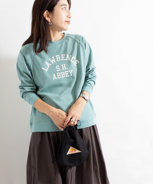 ALL ORDINARIES(オールオーディナリーズ)の「LAWRENCE 天竺ラグラン長袖Tシャツ(Tシャツ/カットソー・レディース・ライトグリーン/オフホワイト/ブラック・FREE)」の21枚目の写真