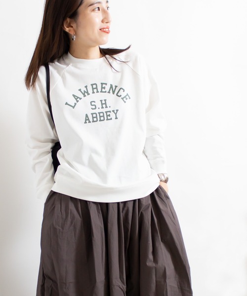 ALL ORDINARIES(オールオーディナリーズ)の「LAWRENCE 天竺ラグラン長袖Tシャツ(Tシャツ/カットソー・レディース・ライトグリーン/オフホワイト/ブラック・FREE)」の13枚目の写真