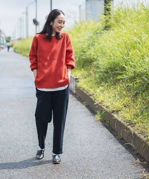 studio CLIP（スタディオクリップ）の「【みんなのリクエストパンツ】柔らかストレッチテーパードパンツ（その他パンツ・レディース・ネイビー/ブラウン/モカ/カーキ/アイボリー/スモーク/キャメル/ボルドー・MEDIUM/LARGE/SMALL/XX-LARGE/X-LARGE/XXX-LARGE）」の20枚目の写真