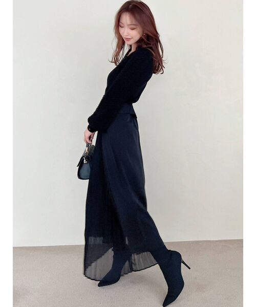 RESEXXY（リゼクシー）の「レイヤードプリーツスカート（スカート・レディース・ベージュ/ブラック/マスタード・FREE）」の12枚目の写真