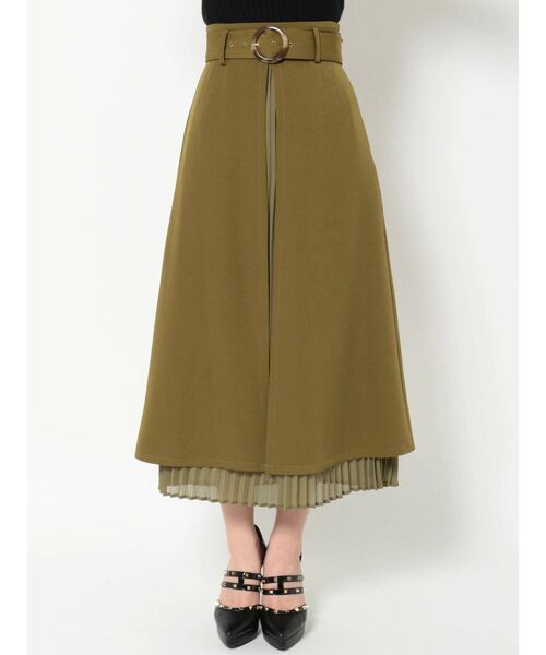 RESEXXY（リゼクシー）の「レイヤードプリーツスカート（スカート・レディース・ベージュ/ブラック/マスタード・FREE）」の13枚目の写真