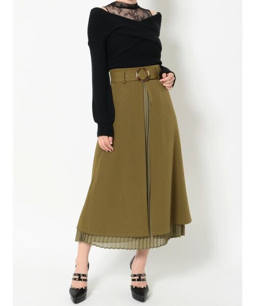 RESEXXY（リゼクシー）の「レイヤードプリーツスカート（スカート・レディース・ベージュ/ブラック/マスタード・FREE）」の19枚目の写真