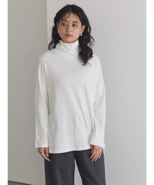 AMERICAN HOLIC(アメリカンホリック)の「ポカポカタートルプルオーバー(Tシャツ/カットソー・レディース・アイボリー/オフホワイト/ブラック/グリーン・L/M)」の5枚目の写真